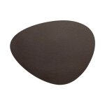 Nappe ovale en cuir marron grain lacor [45 x 35 cm]