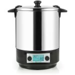 Nature&saveurs - strilisateur de bocaux lectrique cuve inox avec cran lcd robinet et minuteur 12l ...