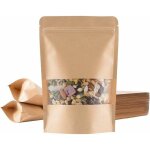 Nazalus - vente chaude - 100 st�ck sac papier kraft avec fenetre(14 20cm), sachet kraft alimentaire, ...