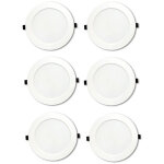 Nazalus - vente chaude - lot de 6 spot led encastrable, extra plat, encastr� lampe plafonnier plat rond ...
