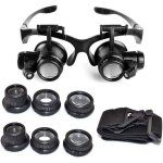 Nazalus - vente chaude - loupe serre t�te loupe frontale lunettes grossissantes allumage led grossissements ...