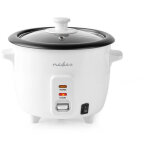 Nedis cuiseur de riz 300 watt 0. 6 l blanc couvercle en verre