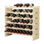 Need - tagre  bouteilles casier  vin bouteilles en bois non trait avec 6 tages pour 48 bouteilles, ...