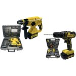 Nemura - pack 2 outils 20v - perceuse visseuse et marteau perforateur + 3 batteries + 2 mallettes de ...