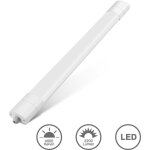 Neon tube led 60cm connectable, 30w, 3300lm, blanc neutre 4000k, ip65 tanche, plafonnier led rectangulaire ...