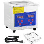 Nettoyeur ultrasonique professionnel 0. 3l nettoyeur de bijoux minuteur digital chauffage acier inoxydable ...