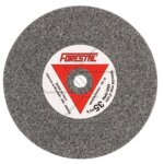 Jeu de 5 meules d'afftage  disque de couleur grise  grain moyen pour affter les chanes de trononneuses ...