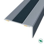 Nez de marche alu antidérapant adhésif coloris (03) argent lg 120cm larg 4, 2cm x 2, 1cm Nez de marche alu antidérapant adhésif coloris (03) argent lg 120cm larg 4, 2cm x 2, 1cm