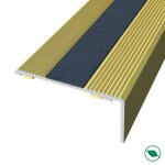 Nez de marche alu antid�rapant adh�sif coloris (04) or lg 120cm larg 4, 2cm x 2, 1cm