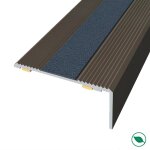 Nez de marche alu antid�rapant adh�sif coloris (05) noir lg 120cm larg 4, 2cm x 2, 1cm