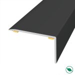 Nez de marche alu antidérapant adhésif coloris (20) noir lg 135cm x larg 4cm x 2, 5cm Nez de marche alu antidérapant adhésif coloris (20) noir lg 135cm x larg 4cm x 2, 5cm