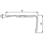 Dinac - nez de marche en aluminium pour usage tertiaire intérieur ou extérieur modèle 43v - médium à ... Dinac - nez de marche en aluminium pour usage tertiaire intérieur ou extérieur modèle 43v - médium à ...