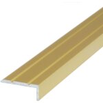 Profilé de nez de marche autocollant - 135cm x 25mm x 20mm or Profilé de nez de marche autocollant - 135cm x 25mm x 20mm or