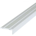 Profilé de nez de marche autocollant - 200cm x 25mm x 10mm argenté Profilé de nez de marche autocollant - 200cm x 25mm x 10mm argenté