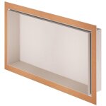 Niche sans carrelage aluminium 30x60 cm design - niche schluter tsi - alu structur�e ivoire