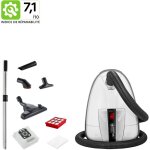 Nilfisk aspirateur traineau, avec 3 accessoires, sac inclus, filtre hepa 14, blanc - select allergy