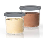 Ninja dessert tubs - pack of 2 [4437ku300euuk] official accessory compatible with ninja ice cream maker ...