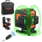 Niveau laser 3 x 360 degrés outil laser à lignes croisées vertes à nivellement automatique avec télécommande, ... Niveau laser 3 x 360 degrés outil laser à lignes croisées vertes à nivellement automatique avec télécommande, ...