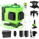 Niveau laser, 4360 laser chantier niveau laser 360 autonivelant ip54, ligne verte 16 avec sac de protection, ...