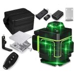 Niveau laser 4d 16 lignes lumire verte 360  outil de mesure de nivellement automatique en croix affichage ...