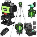 Decdeal - niveau laser 4d 16 lignes, machine  nivellement automatique  3 , avec trpied de barre d'extensio ...