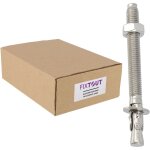 Nm - lot de 50 goujons d'ancrage en acier inox a2 m8 - diamtre de 8 mm - longueur 50 mm