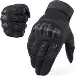 Noir 1 paire gants moto, taille l?gants scooter unisexe mi saison ecran tactile respirable pour auto ...
