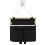 (noir) 1 sac de rangement suspendu, sac de rangement mural, rangement suspendu, 3 compartiments avec, ...