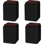 Noir 10cm) 4pcs pieds de support de meuble, booster en acier carbone auto - adhsif, carr 6x6cm, pour ...