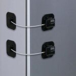 Noir lot de 2 serrure frigo avec code, cadenas frigo pour enfants, adh�sive verrou de r�frig�rateur � ...