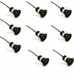 Noir lot de 9 mini spots led 12 v 1w encastrables au plafond pour cuisine, escalier, placard, couloir, ... Noir lot de 9 mini spots led 12 v 1w encastrables au plafond pour cuisine, escalier, placard, couloir, ...