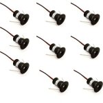 Noir lot de 9 mini spots led 12 v 1w encastrables au plafond pour cuisine, escalier, placard, couloir, ...