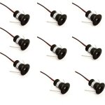 Noir lot de 9 mini spots led 12 v 1w encastrables au plafond pour cuisine, escalier, placard, couloir, ...