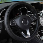 Noir adapt� aux pi�ces automobiles (37 - 38cm) couverture de volant de voiture en relief r�sistant � ...