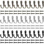 Noir, argent, bronze) 30 pi�ces mural pat�res tissu hanger crochet � peignoir avec 60 vis