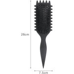 Noir) brosse � boucles �lastiques, brosse de coiffure � boucles �lastiques, brosse � cheveux en poils ...