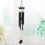 Noir - carillon d'extérieur, grand carillon d'extérieur, merveilleux 6 tubes en aluminium, cadeau de ... Noir - carillon d'extérieur, grand carillon d'extérieur, merveilleux 6 tubes en aluminium, cadeau de ...