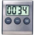 Noir mini minuterie num�rique, compte � rebours de 100 minutes et chronom�tre, pour la cuisine, le sport, ...