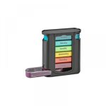Noir, pilulier hebdomadaire, 1 distributeur, 7 compartiments empilables quatre fois par jour - matin, ...
