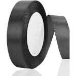 (noir) ruban satin, ruban satin blanc double face en polyester 20 mm x 22 m, ruban cadeau emballage, ...