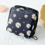 (noir) sac pour serviettes hygiéniques daisy, mignon, en forme de dessin animé, portable, grande capacité, ... (noir) sac pour serviettes hygiéniques daisy, mignon, en forme de dessin animé, portable, grande capacité, ...