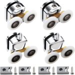 Noluxa lot de 4 roulettes pour porte de douche, porte coulissante, porte coulissante, porte de douche, ...