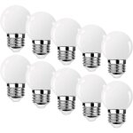 Noluxa ampoule led e27 3w g45, ampoule led 3w , mini globe golfball e27 g45, ampoule blanc chaud, angle ...