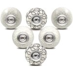 Noluxa bouton de meuble porcelaine poignee commode ceramique boutons de porte vintage pour placard tiroir ...