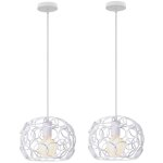 2pcs suspension luminaire cage ronde lampe à suspension en fer métallique plafonnier rétro vintage pour ... 2pcs suspension luminaire cage ronde lampe à suspension en fer métallique plafonnier rétro vintage pour ...