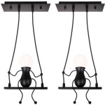 2x suspension luminaire créative plafonnier rétro vintage lustre d'intérieur pour chambre d'enfant, chambre ... 2x suspension luminaire créative plafonnier rétro vintage lustre d'intérieur pour chambre d'enfant, chambre ...