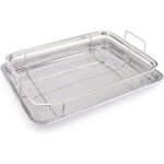 Panier de friteuse  air pour four plaques de cuisson de rechange originales panier antiadhsif en acier ...