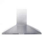 Hotte dcorative 90cm, 324m3 par heure, inox satin avec filtre charbon