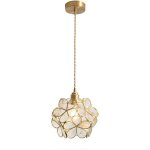 Nordic ptale forme pendentif lampe en verre souffl  la main et en laiton lampe suspendue simple tte ...