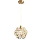 Nordic ptale forme pendentif lampe en verre souffl  la main et en laiton lampe suspendue simple tte ...